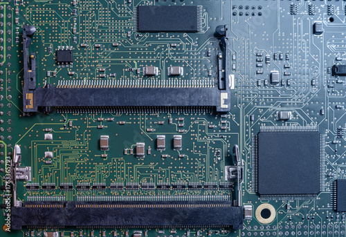 Exploring the intricate details of a circuit board with advanced technology