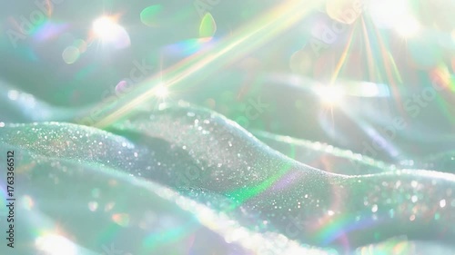 光と透明感が美しいキラキラ背景素材	緑
