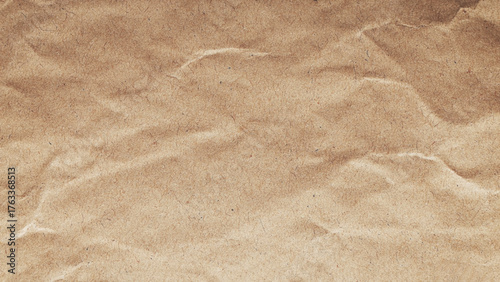 Abstract crumpled and creased recycle brown paper texture background