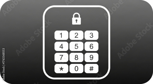Illustration of a keypad security system, emphasizing digital safety and access control for secure environments
