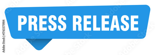 press release sticker. press release blue sign isolated on transpatent background
