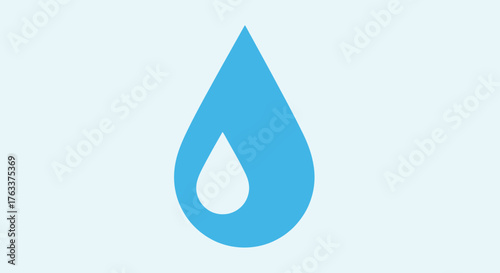 Simple blue water drop icon with a clean highlight.