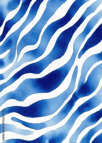 ocean illustration, stylized waves