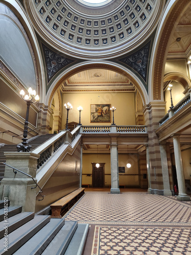 Uppsala University building in bright summer day in Sweden