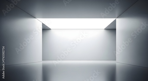 Wallpaper Mural Abstract minimalist architecture modern interior perspective bright futuristic corridor gallery space Torontodigital.ca