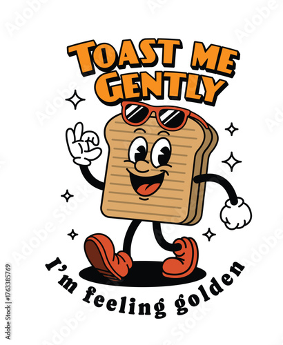 bread character vector illustration