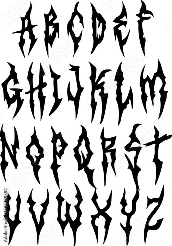 Gorewild Black Metal Font.  halloween fonts. scary fonts. goth fonts.