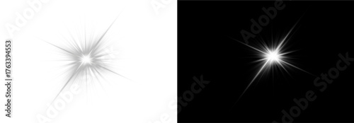 Radiant gray PNG star with sparkling light and glowing highlights. Bright sparkles create festive and magical visuals. Transparent shining sun with bright flashes adds charm and energy.