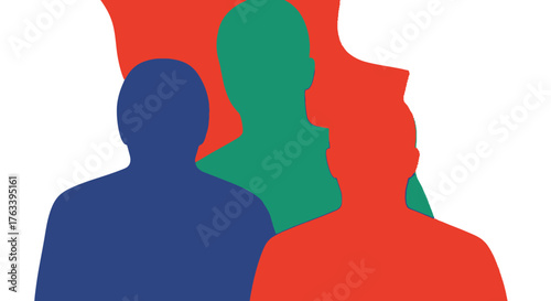 Diverse Group of People Silhouettes Representing Unity and Collaboration.