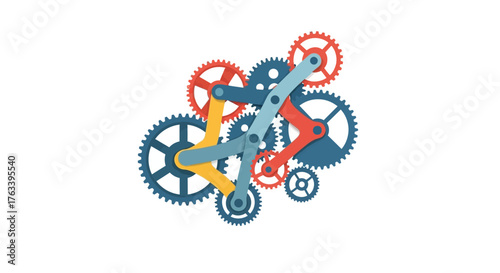 Interlocking Gears Illustrating Mechanical Engineering Concepts.