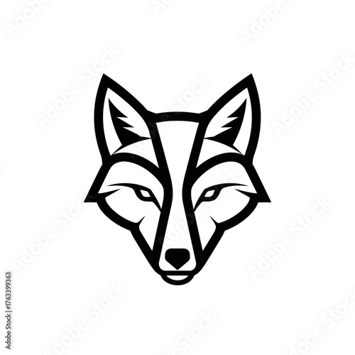 Minimalist Fox Head Logo Design.