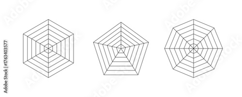 Collection of spider diagrams showing ideas and connections, education and brainstorming concept.