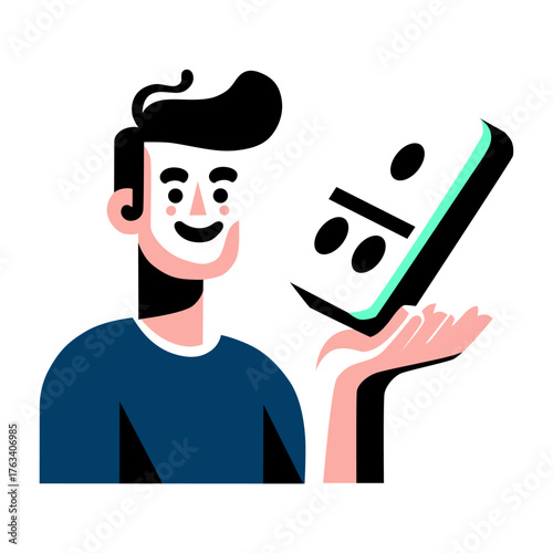 Smiling Man Holding a Domino Tile