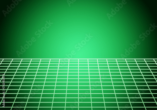 Fondo de cuadricula de trazo verde en degradado verde