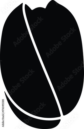 Vector Coffee bean simple minimalist logo graphic design silhouette Illustrator