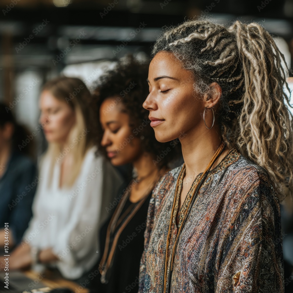 Obraz premium Empowering Women in the Workplace Inclusivity: Celebrating International Women's Day with Diversity Equity Inclusion (DEI) in the Education Industry with Multiracial Female Teachers.