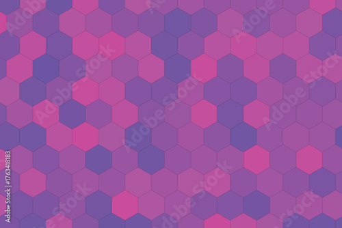 Abstract Purple and Pink Hexagon Background Graphic with Geometric Precision Perfect for Web Design and Digital Art