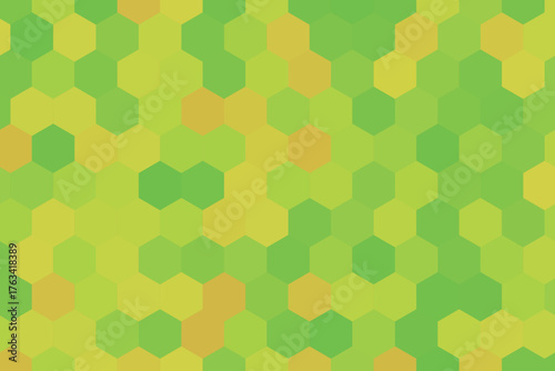Green and Yellow Hexagonal Pattern Creates a Dynamic and Eye Catching Abstract Background for Various Design Projects