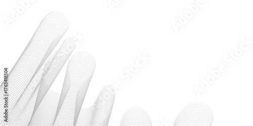 Close-up macro of soft white cotton buds for hygiene and ear care on an abstract white background