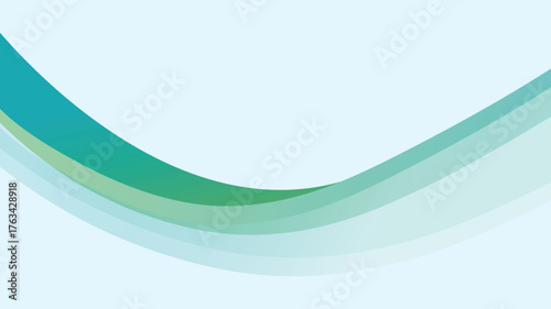 Blue wave and cloud abstract background vector illustration. Modern soft design with smooth curves, perfect for presentations, posters, flyers, web, digital projects
