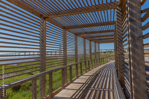 Wooden boardwalk in Loures