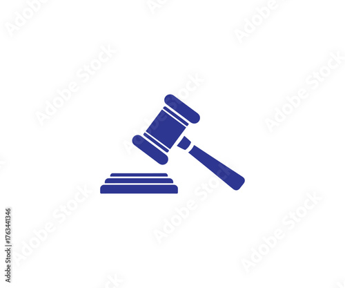 Symbolic gavel and sound block represent justice, law, and legal proceedings for auction or court decisions.