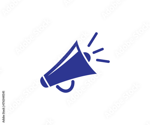 Bold megaphone icon announces important news, promotions, and urgent alerts with vibrant energy and clear communication for impactful campaigns