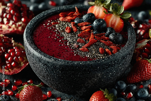 Festive smoothie bowl with ...