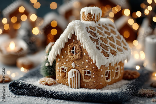 Gingerbread house with cand...