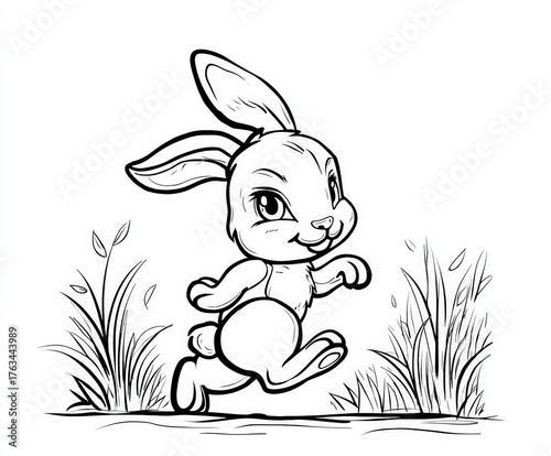 Bunny hopping in the grass ...