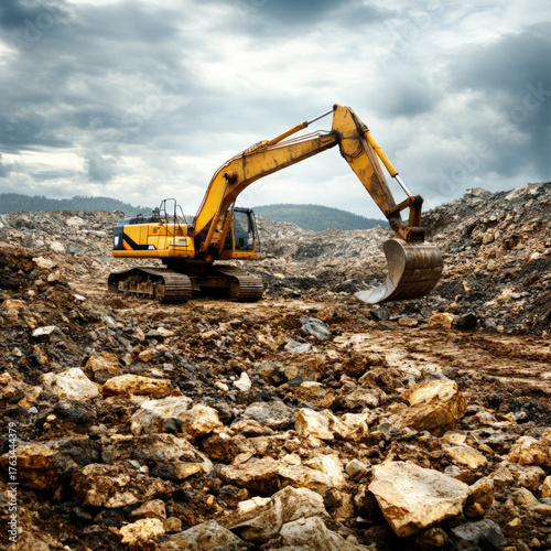 Excavator Isolated