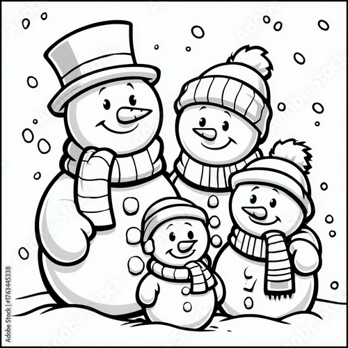 Snowman Parents and Child, ...