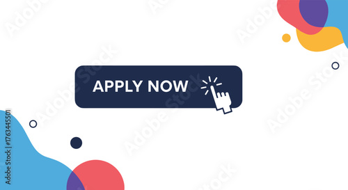 Apply Now Button with Hand Cursor Clicked.