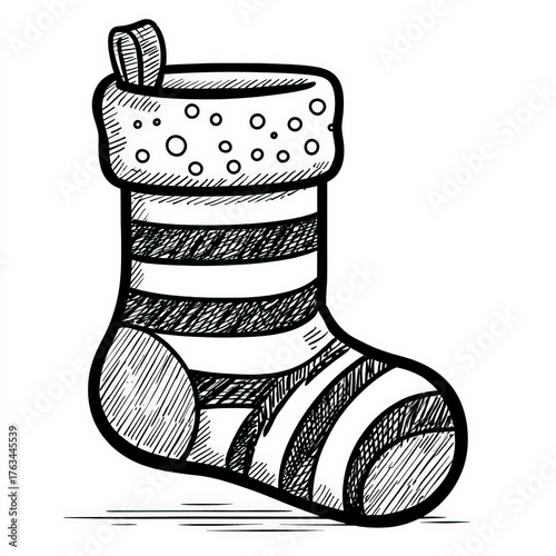 Striped Stocking, coloring ...