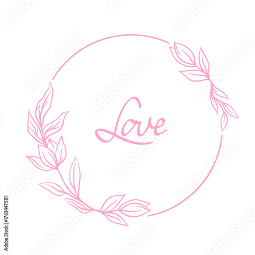 Wedding frame for invitation card. Marriage background with pretty stylized florals and flowers.