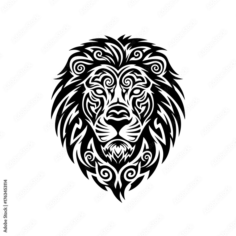 Fototapeta premium Lion Vector Art Silhouette 