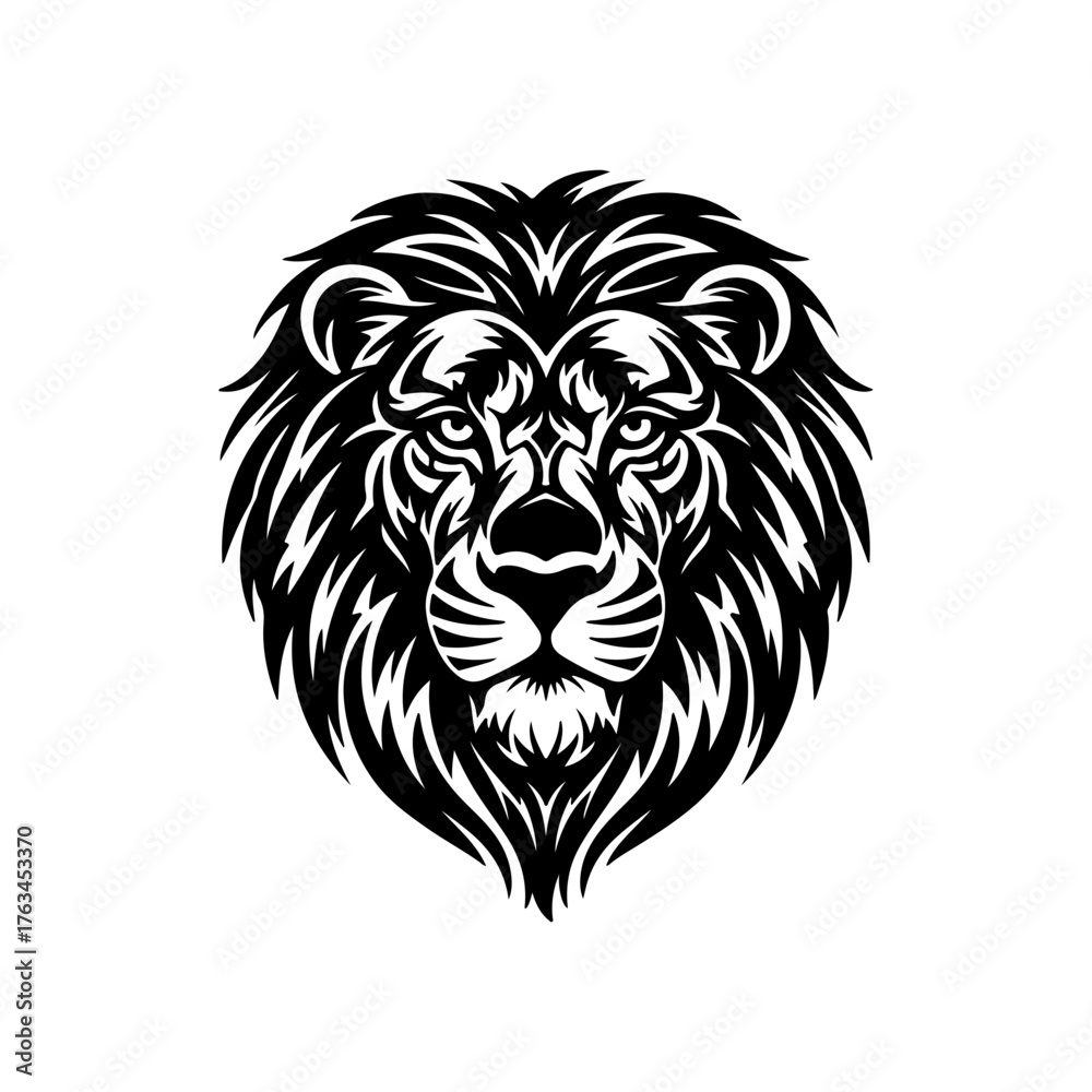 Obraz premium Lion Vector Art Silhouette 