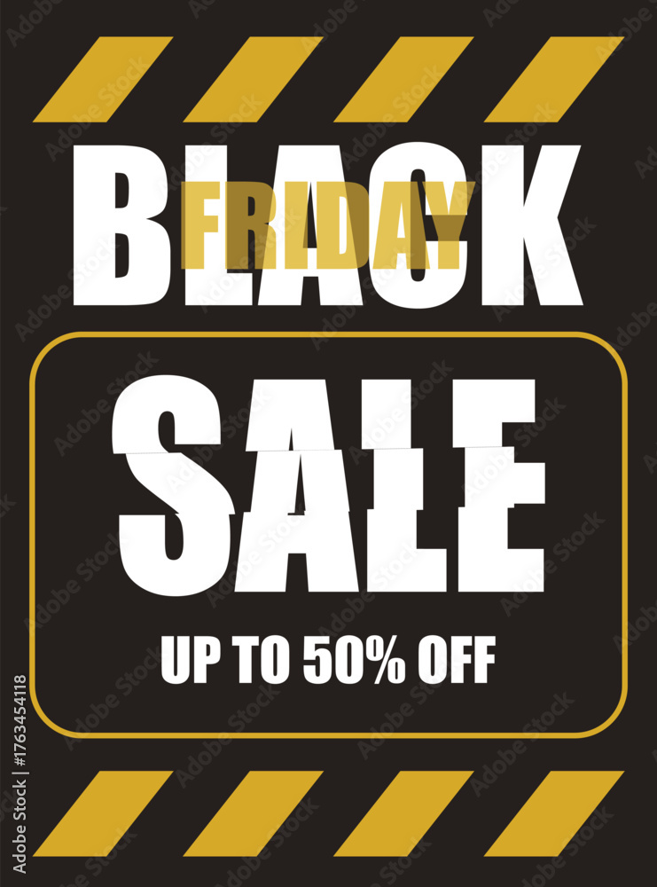 Obraz premium black friday big sale flyer poster social media post design