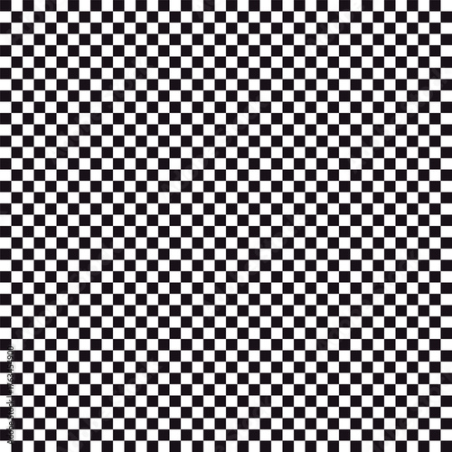Black and white chess seamless pattern. Checkerboard vector illustration. Abstract checkered background. Grid geometric square shape.