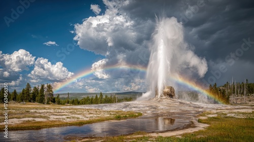 Wallpaper Mural Old Faithful Geyser Eruption Yellowstone National Park Torontodigital.ca