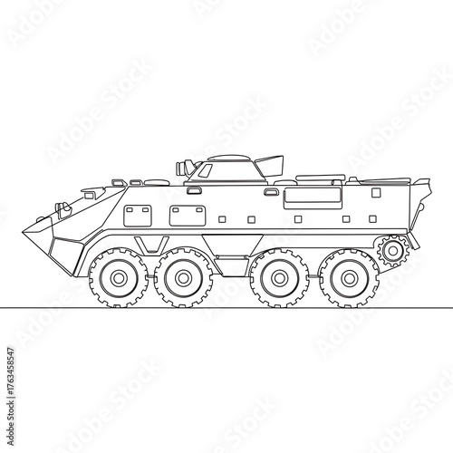 black and white armored vehicle outline clip art preview