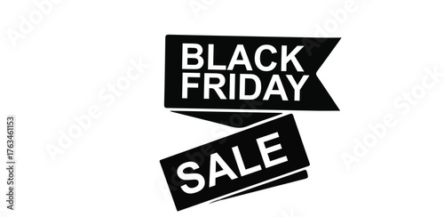 Black friday sale banners announcing discounts and promotions