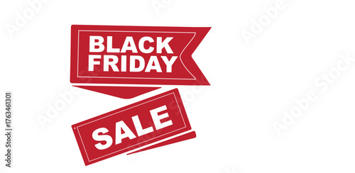 Black friday sale banners with red and white design
