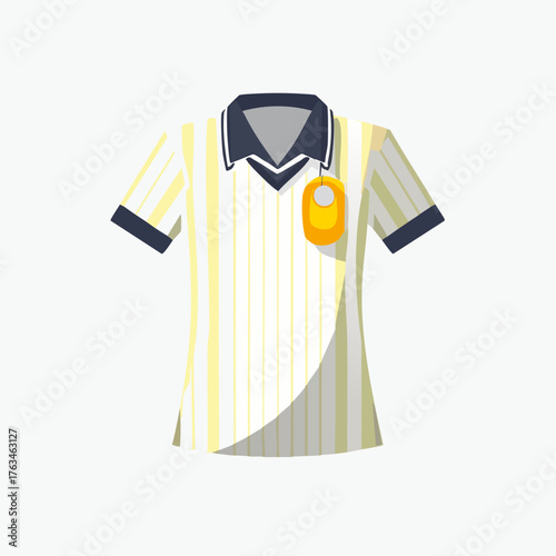 Referee shirt with whistle, a symbol of sports officiating and fair play.