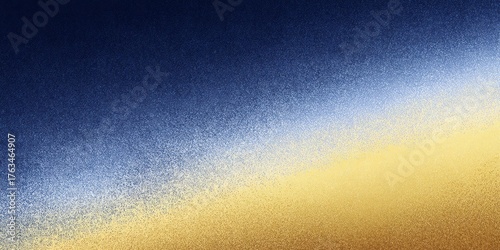 Textured gradient of gold to blue with speckled highlights.