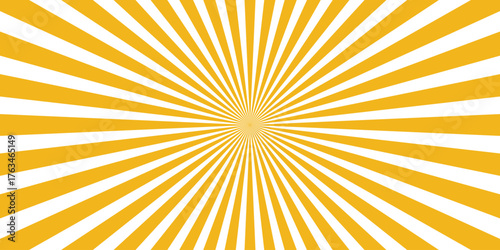 Vibrant Yellow and White Sunburst Radial Burst Background Pattern Graphic Design Element explosion starburst