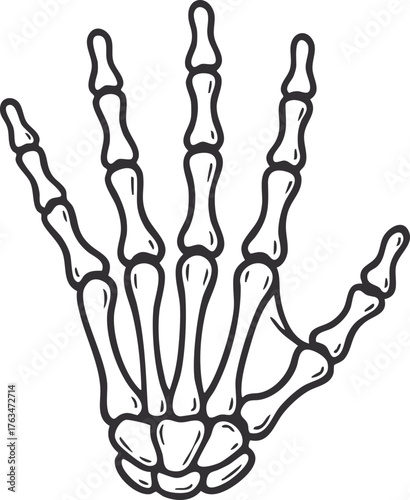 Skelton hand gesture Waving hello