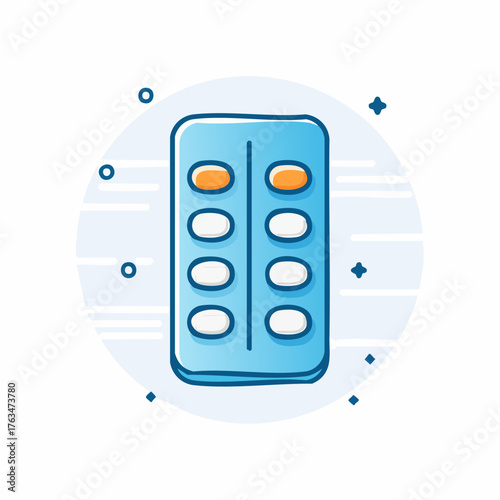 Blister Pack of Pills - Medication and Healthcare.