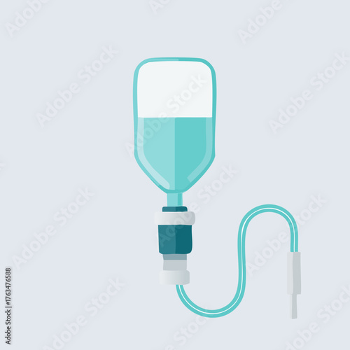 Medical IV Drip Illustration for Healthcare Treatment.
