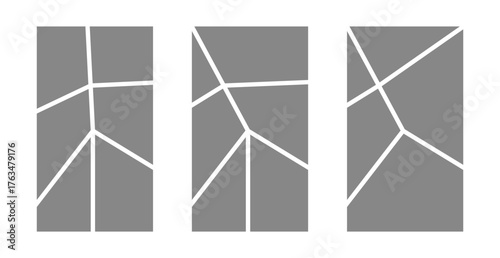 Illustration on the theme of  manga comic storyboard and collage grid templates blank panel layouts ideal for comic books, photo collages, posters, and flyers. 